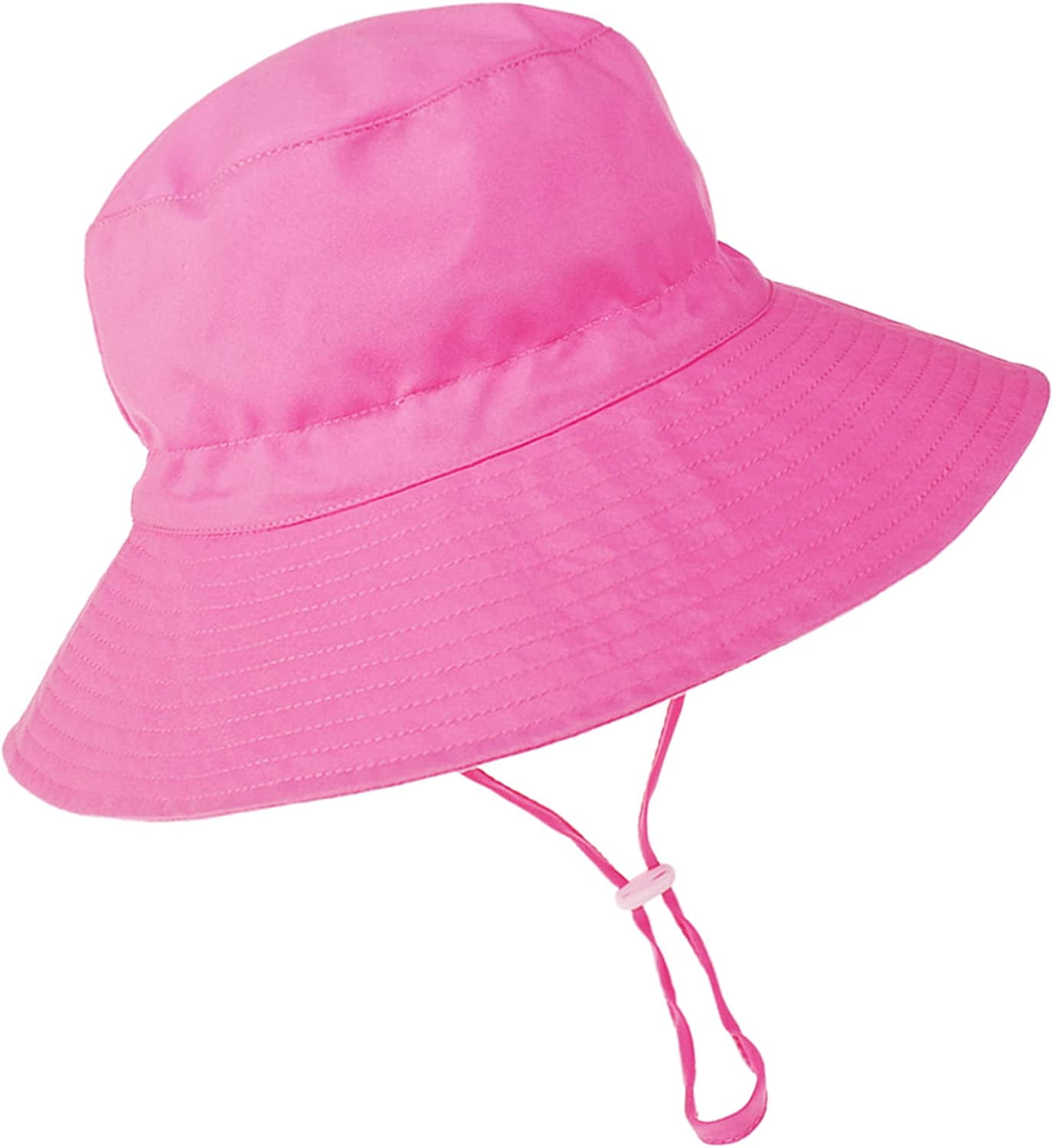 Baby Sun Hat Toddler Beach Swim Hats UPF 50+ Summer Bucket Hat Kids Infant  Wide Brim Adjustable Sun Hat for Baby Boy Girls Pink 2-5T