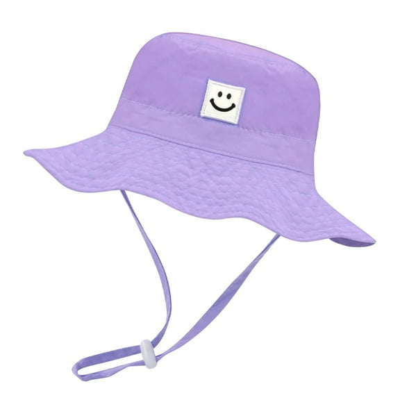 Baby Sun Hat UPF 50+ Smile Face Toddler Bucket Hat Wide Brim Baby Summer Hat for Boys Girls