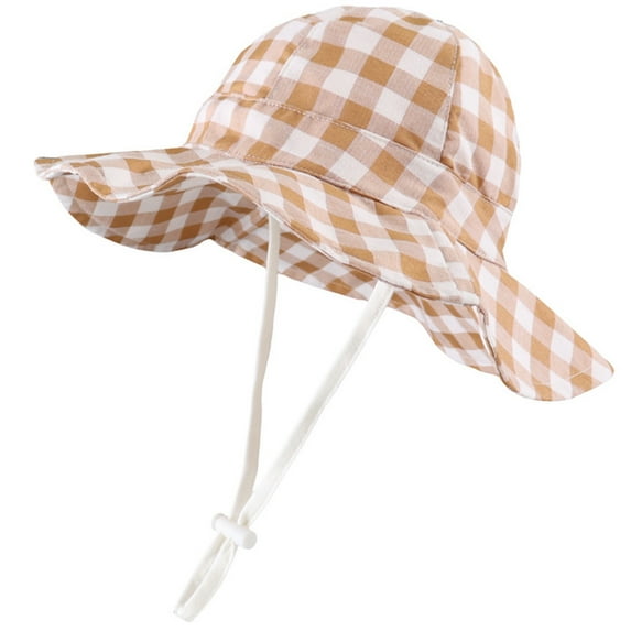 Baby Sun Hats Baby Fashion Sun Hat With Upf 50+ Outdoor Adjustable Beach Hat Toddler Beach Hat Khaki 6 Months-12 Months