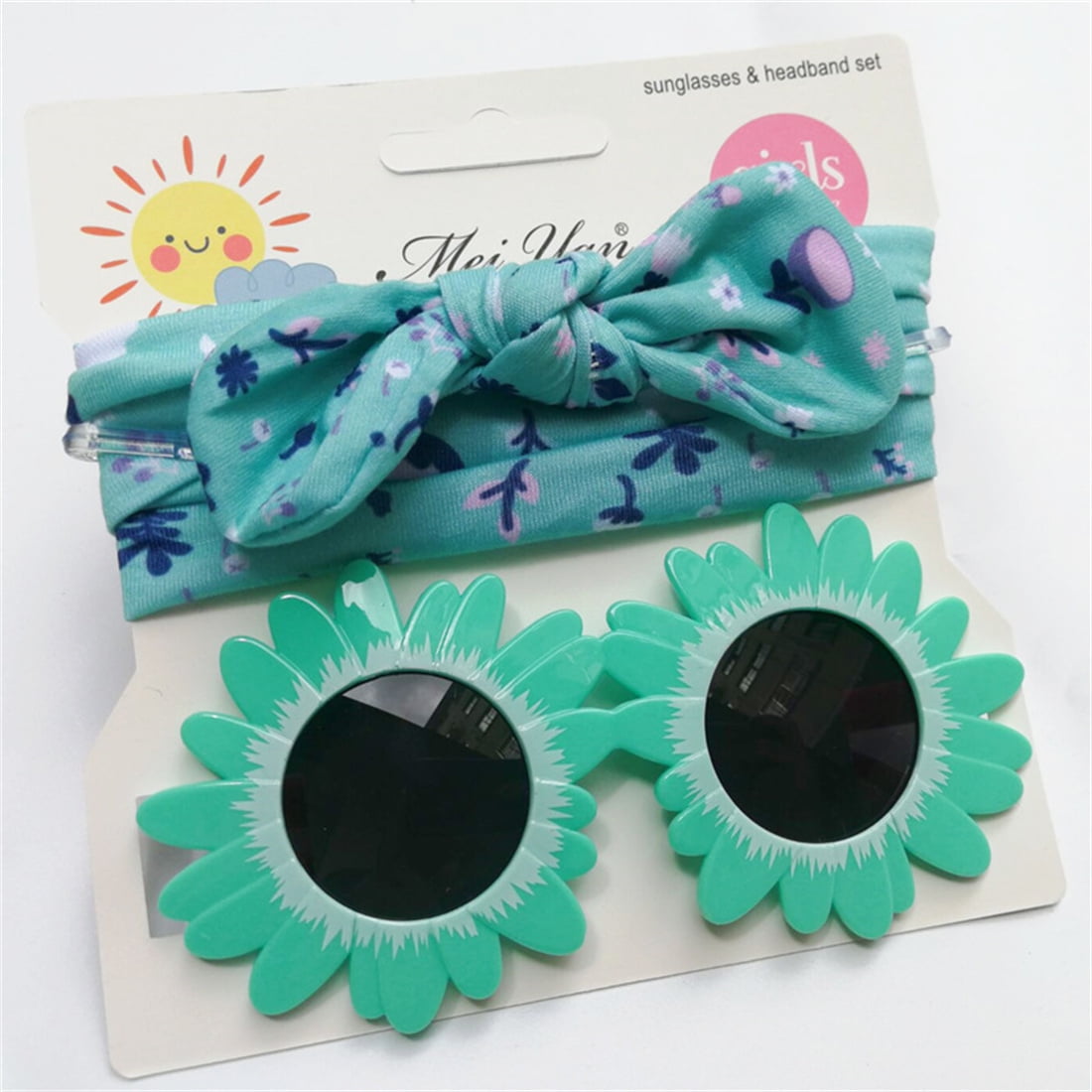 Sunglasses For Kids 3-Pack Kids Flower Sunglasses Colorful Round