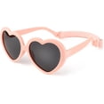thumbnail image 1 of Baby Sunglasses with Strap Adjustable, Heart Shaped UV Protection Polarized Flexible Sunglasses for Toddler Infant Age 0-36 Months 0-3 Years, 1 of 7