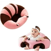 Baby Support Seat Sofa Plush Soft Animal Shaped Baby Learning to Sit Chair Keep Sitting Posture Comfortable Infant Sitting Chair for 4 Months up Baby (Pink)