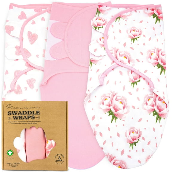 Baby Swaddles for Newborns - 3 Pack Baby Swaddles for 0-3 Months - Baby Swaddle Sleep Sack
