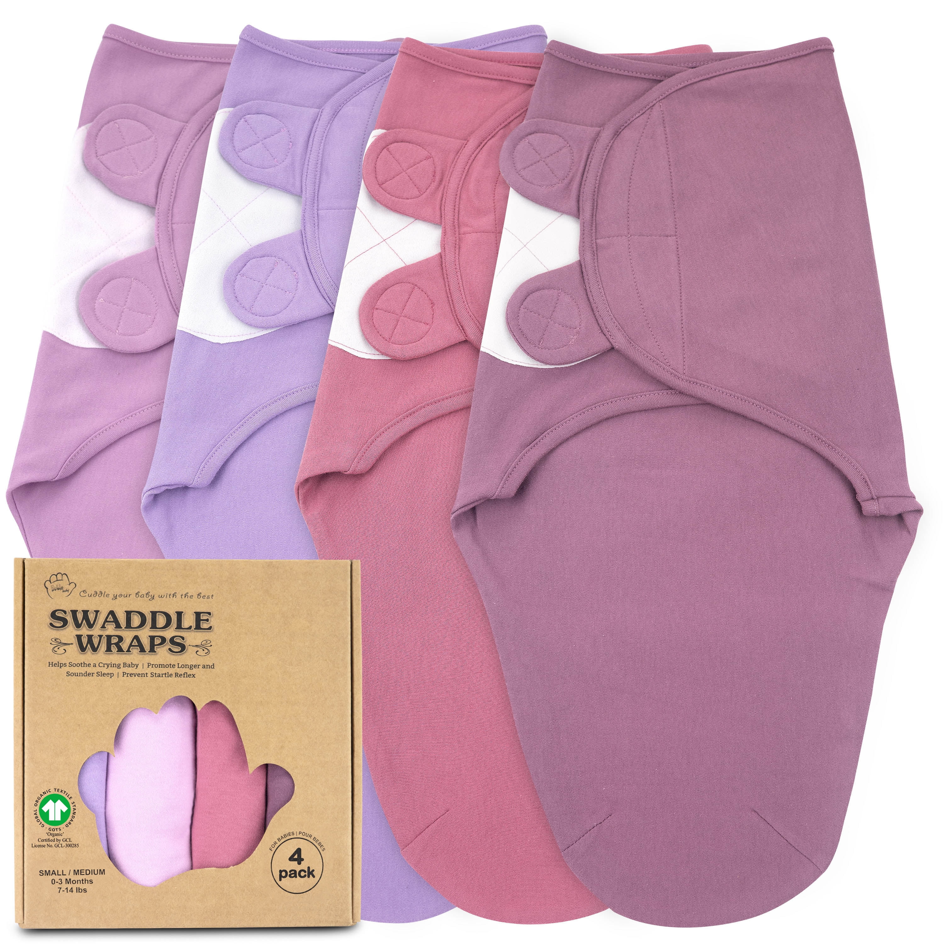 3 Pack Cotton Newborn Swaddle 0 3M Adjustable Soft Boy and Girl Sleep Aids Walmart