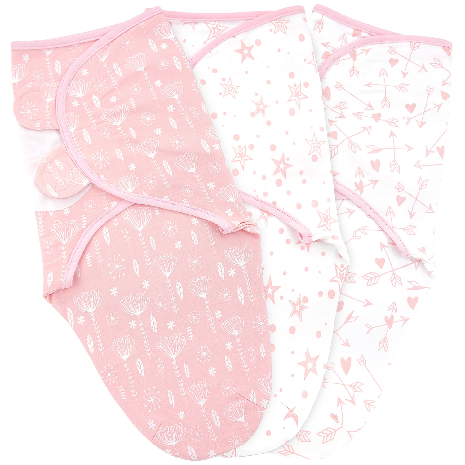 Baby Swaddle Blanket Wrap Large 3 6 Month Infant Adjustable Swaddles Newborn Babies Swaddling Sack Pink