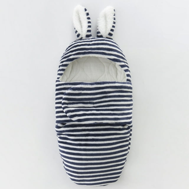 Baby Swaddle Blankets Newborn Hooded Swaddling Wrap, Plush Sleeping