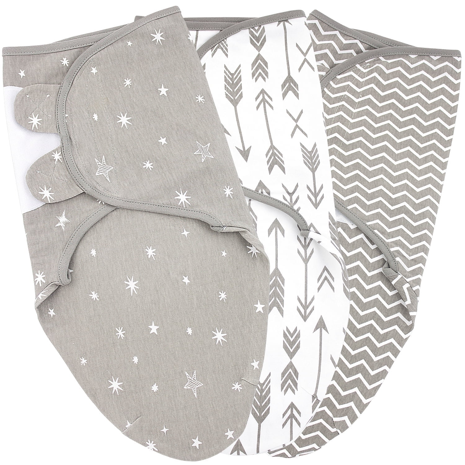 Baby Swaddle Blanket Wrap, 3-Pack 100% Cotton Preemie Swaddle, Baby Swaddles, Premature Size Swaddles Up to 7 Pounds