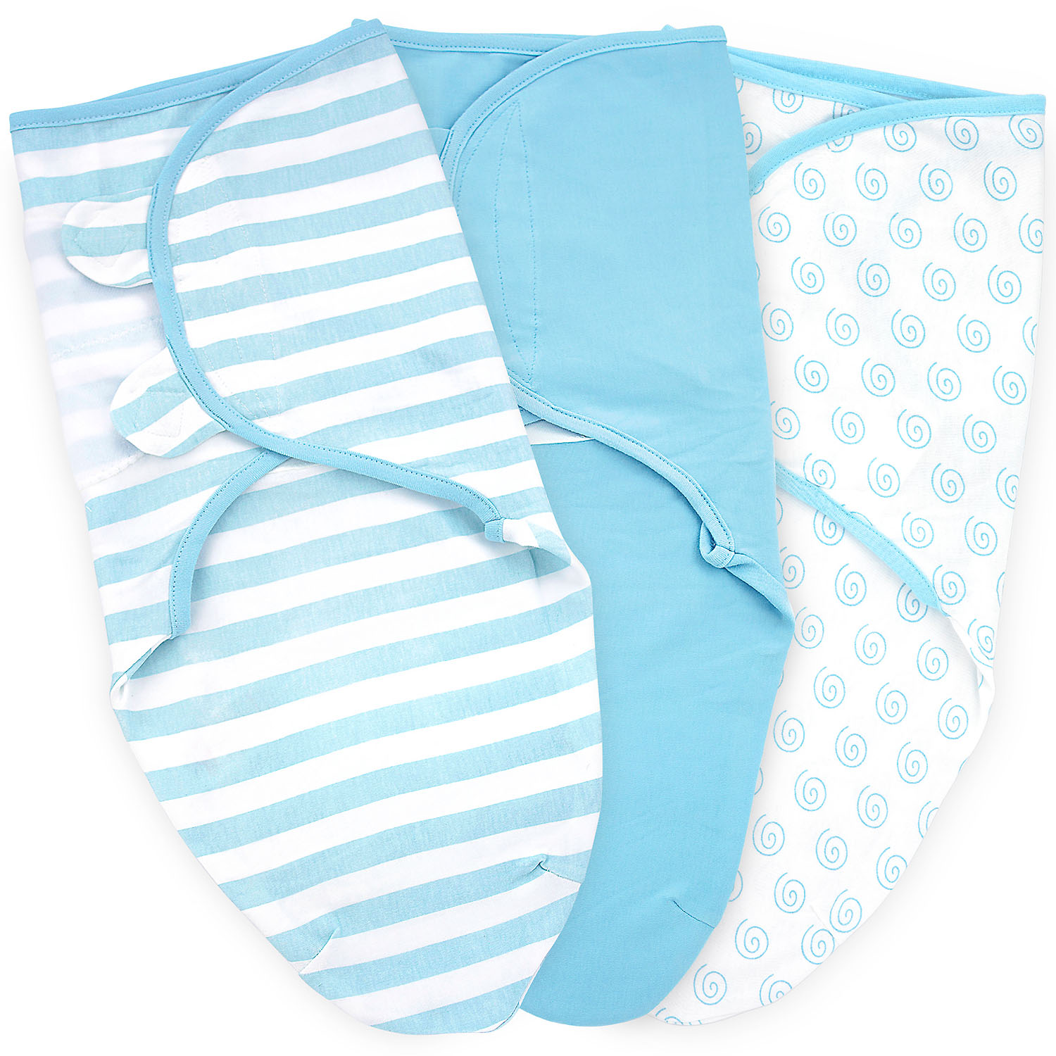 SwaddleMe Original Luxe Velboa Swaddle, Blue, Small