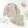 thumbnail image 1 of Baby Sweater Dress 100%Cotton Knit Newborn Girls Clothing sets Long Sleeve Autumn Toddler Infant Pullover + Fashion Ruffle Skirt, 1 of 5