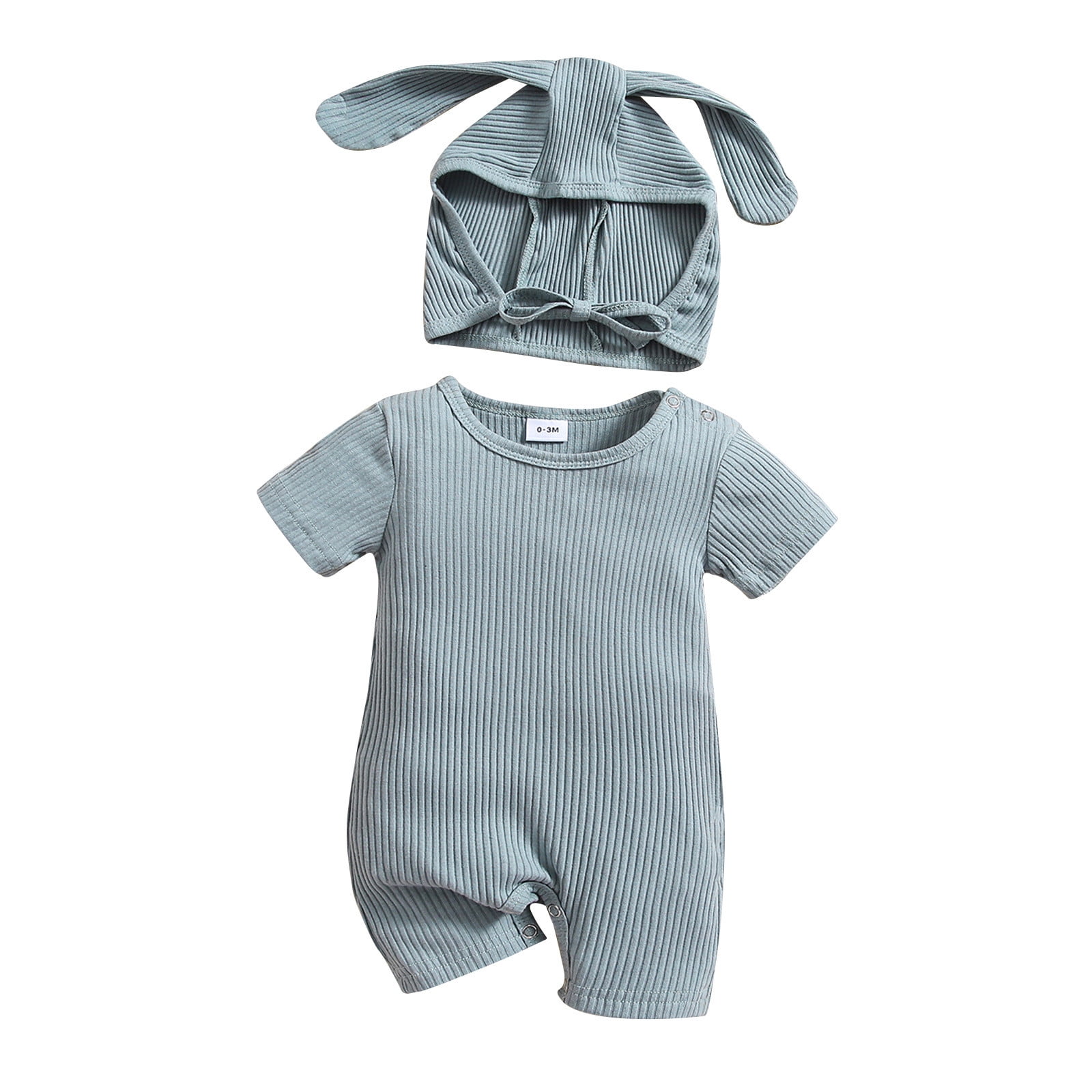 Baby Sweater Romper Light Blue Bunny Rabbit Skin Ear Jumpsuit Baby Baby sweater romper light blue bunny rabbit skin ear jumpsuit baby
