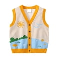 thumbnail image 1 of Baby Sweater Vest Knitted Children Soft Neck Sleveeless Knitted Vest for 4-5 Years, 1 of 8