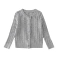 thumbnail image 1 of Baby Sweaters Long Sleeve Button Up Grey Cardigan Sweater Warm Autumn Winter Outfits Baby Outfit 12-24 Months, 1 of 7