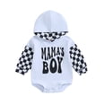 thumbnail image 1 of Baby Sweatshirt Romper Baby Boy Hoodies 3M 6M 12M 18M 24M Infant Boy Hooded Romper Baby Fall Winter Clothes, 1 of 10