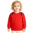 thumbnail image 1 of Baby Sweatshirt Toddler Baby Kids Boys And Girls Plaid Casual Trendy Long Sleeves Comfy Warm Sweatshirt Pullover T-shirt Boys Sweatshirts Cute Going Out Tops, 1 of 4