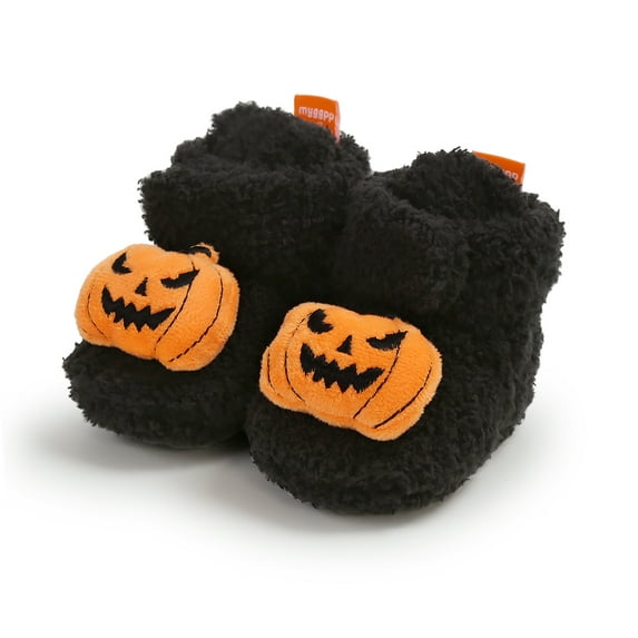 Baby Sweetie Baby Boys Girls Halloween Booties Soft Anti-Slip Slippers Fall Winter Warm Infant First Walker Shoes