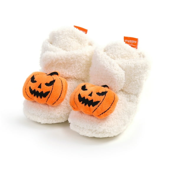 Baby Sweetie Baby Boys Girls Halloween Booties Soft Anti-Slip Slippers Fall Winter Warm Infant First Walker Shoes