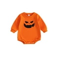 Baby Sweetie Baby Boys Girls Halloween Romper Long Sleeve Round Neck