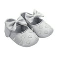 thumbnail image 1 of Baby Sweetie Baby Girls Mary Jane Flats Heart Bow Soft Sole PU Leather Flats Shoes First Walkers Non-Slip Princess Shoes, 1 of 9