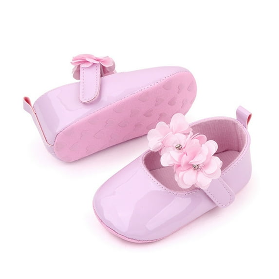 Baby Sweetie Baby Girls Moccasinss Shoes Soft Sole Flower Decor PU Leather Flats Shoes First Walkers Princess Mary Jane Shoes