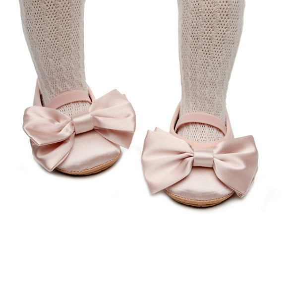 Baby Sweetie Infant Baby Girls Moccasins Cute Big Bowknot Soft Sole Flat Shoes Prewalker Anti-Slip Shoes First Walker Shoes