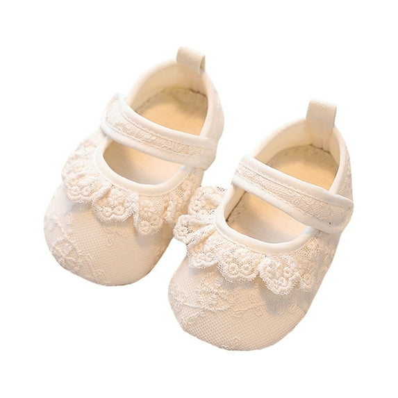 Baby Sweetie Infant Baby Girls Shoes Non-Slip Soft Soled Lace Bowknot Flats Toddler First Walker Princess Shoes