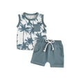 Baby Sweetie Infant Boys Summer Clothes Sleeveless Tropical Tree Print