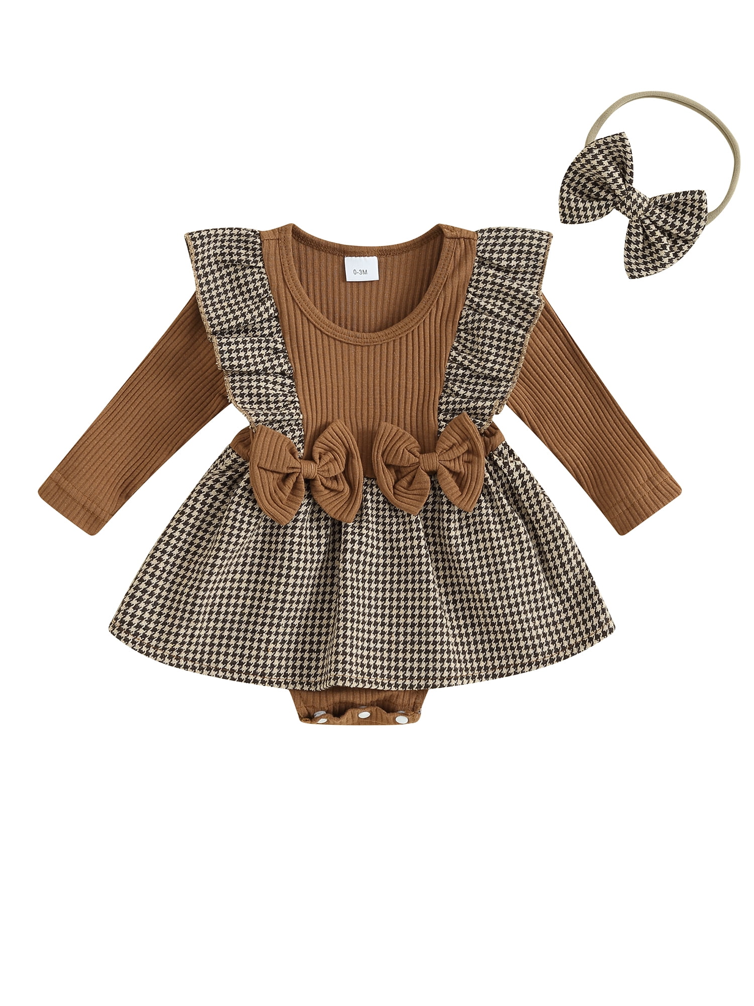 Autumn and Winter Arrival Baby Girls Long Sleeves Lace Pattern Fleece-Lined Rompers