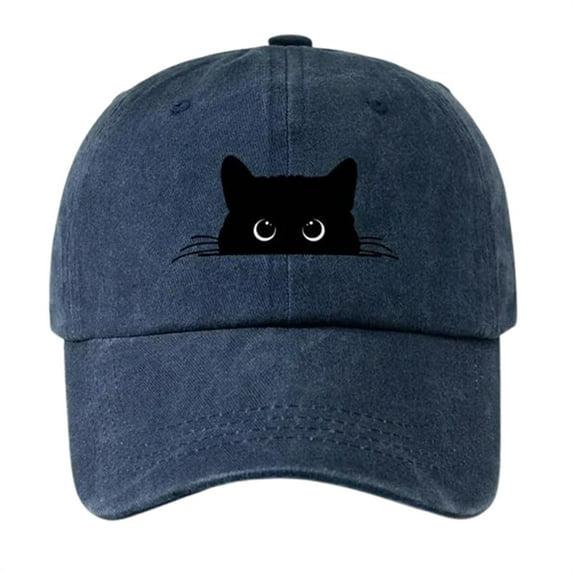 Baby Sweetie Women Men Baseball Cap, Vintage Embroidery Cat Adjustable Hat Sun Visor Hat for Casual Daily