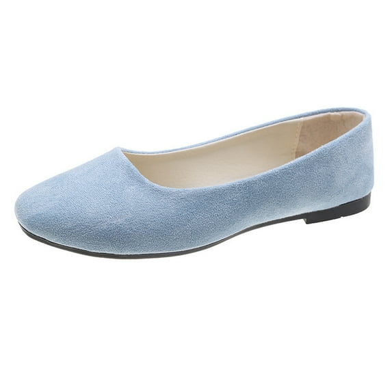 Baby Sweetie Women's Ballet Flats Classic Comfortable Slip-On Flats Wide Width Flat Shoes Lightweight Loafers Suede Dress Shoes