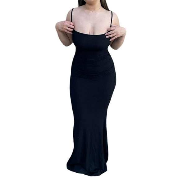 Baby Sweetie Women's Cami Dress Sleeveless Spaghetti Strap Elegant Summer Long Dress Party Dresses