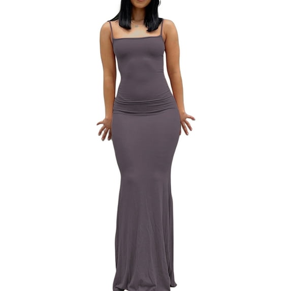 Baby Sweetie Women's Cami Dress Sleeveless Spaghetti Strap Elegant Summer Long Dress Party Dresses