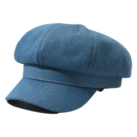 Baby Sweetie Women's Denim Newsboy Beret Cap Visor Cap Elegant Paperboy Painter 8 Panel Octagonal Hat