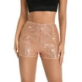 thumbnail image 1 of Baby Sweetie Women's Summer Sequins Shorts High Elastic Waist Sparkly Straight Leg Shorts Glitter Hot Party Shorts, 1 of 7