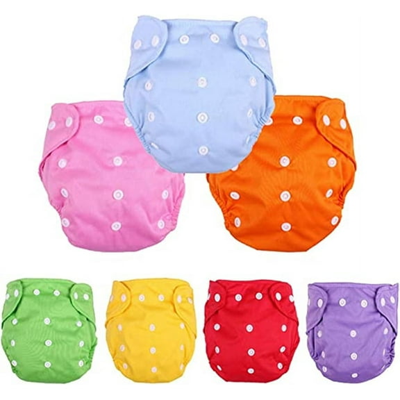 Triani Baby Swim Diapers 8pcs One Size Reuseable Washable & Adjustable for Swimming Lesson & Baby Shower Gifts (0-1 years)