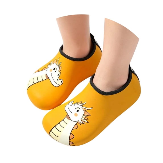 Baby Swim Shoes Water Shoes for Toddler Kids Boys Girls Barefoot Swim Socks Quick-Dry Beach Swim Outdoor Sports Shoes Yellow 9-10Y