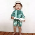 thumbnail image 1 of Baby Swimsuit Baby Boys Long Sleeve Three Piece Rash Guard Set Bathing Suits for Girls Green 2-3 Years, 1 of 9