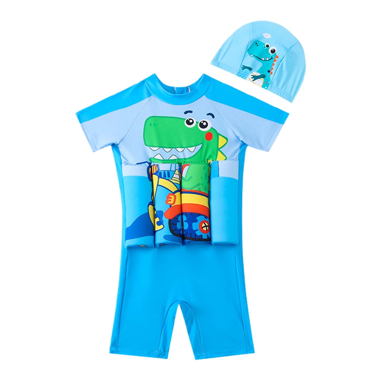 Loicainy Baby Toddler Boys Long Sleeve Swimwear 3 6 12 18 24 Months 2t 3t Casual Marine Animal Print Zipper Rash Guard Swimsuit Hat Beachwear Bathing
