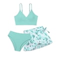 thumbnail image 1 of Baby Swimsuit Girl 6-9 Months Girls 3-Piece Swimsuit Long Sleeve Rash Guard Tankini Sets UPF Sun Proction Bathing Suit 3-10T, 1 of 4