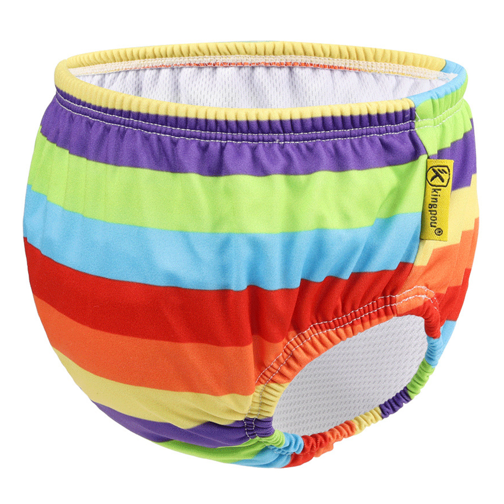 Baby Swimwear Rainbow Stripe Swimming Diaper Unisex Swimming Trunks