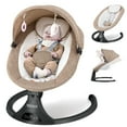 thumbnail image 1 of Baby Swing,Bluetooth Baby Swing for Infants Portable Baby Swing for Newborn, Electric Baby Swings with 5 Gears & Time Set & Music&Remote Control, Infant Swing for Babies 0-6 Months, Unisex,Khaki, 1 of 11