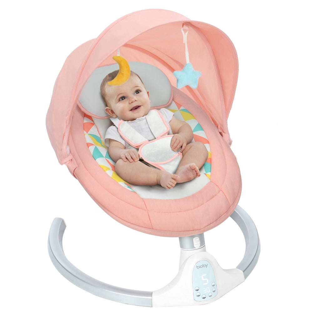 Baby Swing Chair for Infants, Electric Bluetooth Baby Rocker, 5 Sway