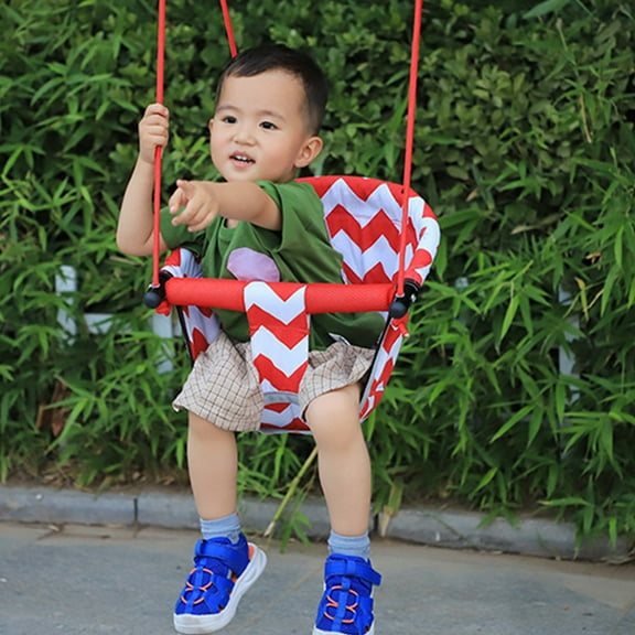 Baby Swing Seat Indoor Outdoor Hanging Swing Adjustable Safety Harness Stable Design, Comfortable Support Seat Easy Install, Swing Seat for Backyard Garden Home Play Area Use