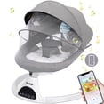 thumbnail image 1 of Baby Swing, Yadala Baby Swings for Infants Electirc Baby Rocker Bouncer with Remote Control and Music, Gray, 1 of 6