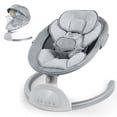 thumbnail image 1 of Baby Swing for Infant, HDJ Portable Electric Baby Swing with Music Playing, Touch Screen, Remote Bluetooth Control, Grey, 1 of 12