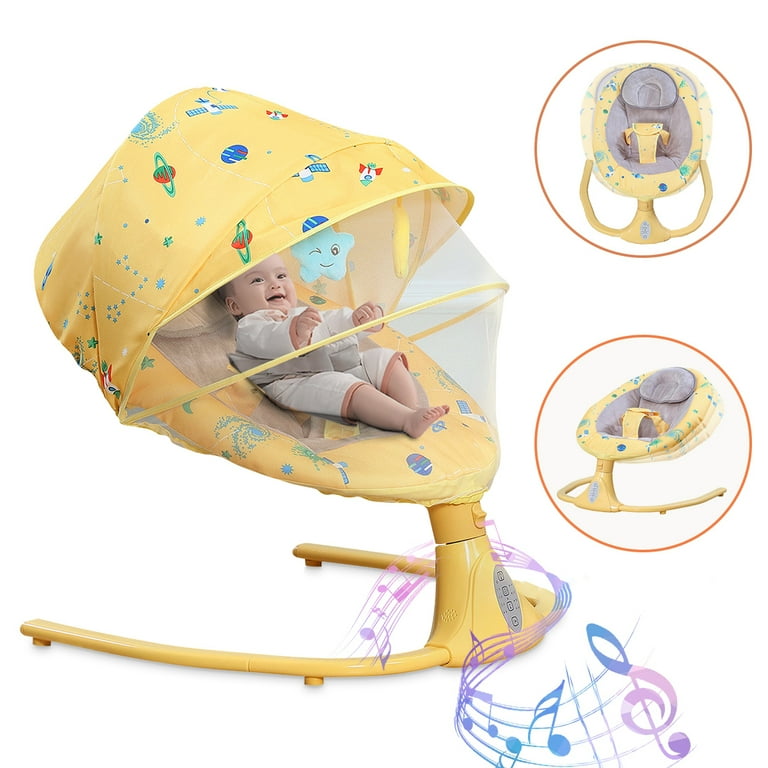Baby Swing for Infants Bluetooth Rocking Newborn Electric Auto
