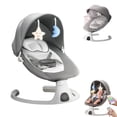 thumbnail image 1 of OEIKPFN Electric Baby Swing for Infants Bouncer for Boy Girl with Remote Control, 5 Speeds, 10 Music, Gray, 1 of 7