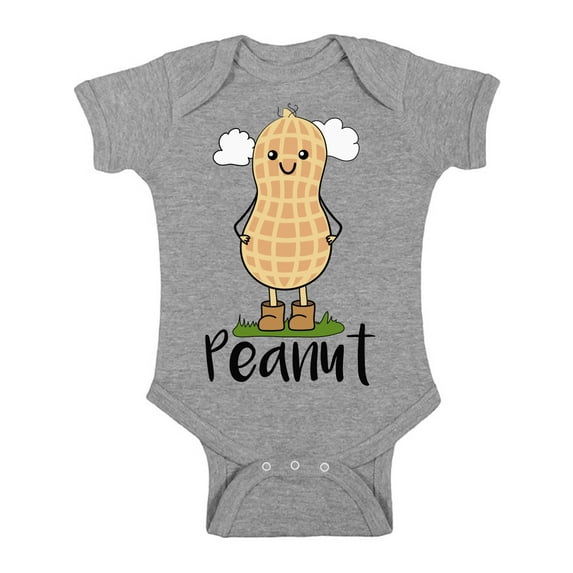 Baby T Shirts For 18M - NB 6M 1 Year 2 Year Old 18 Months - Cute Peanut Short Sleeve Bodysuit
