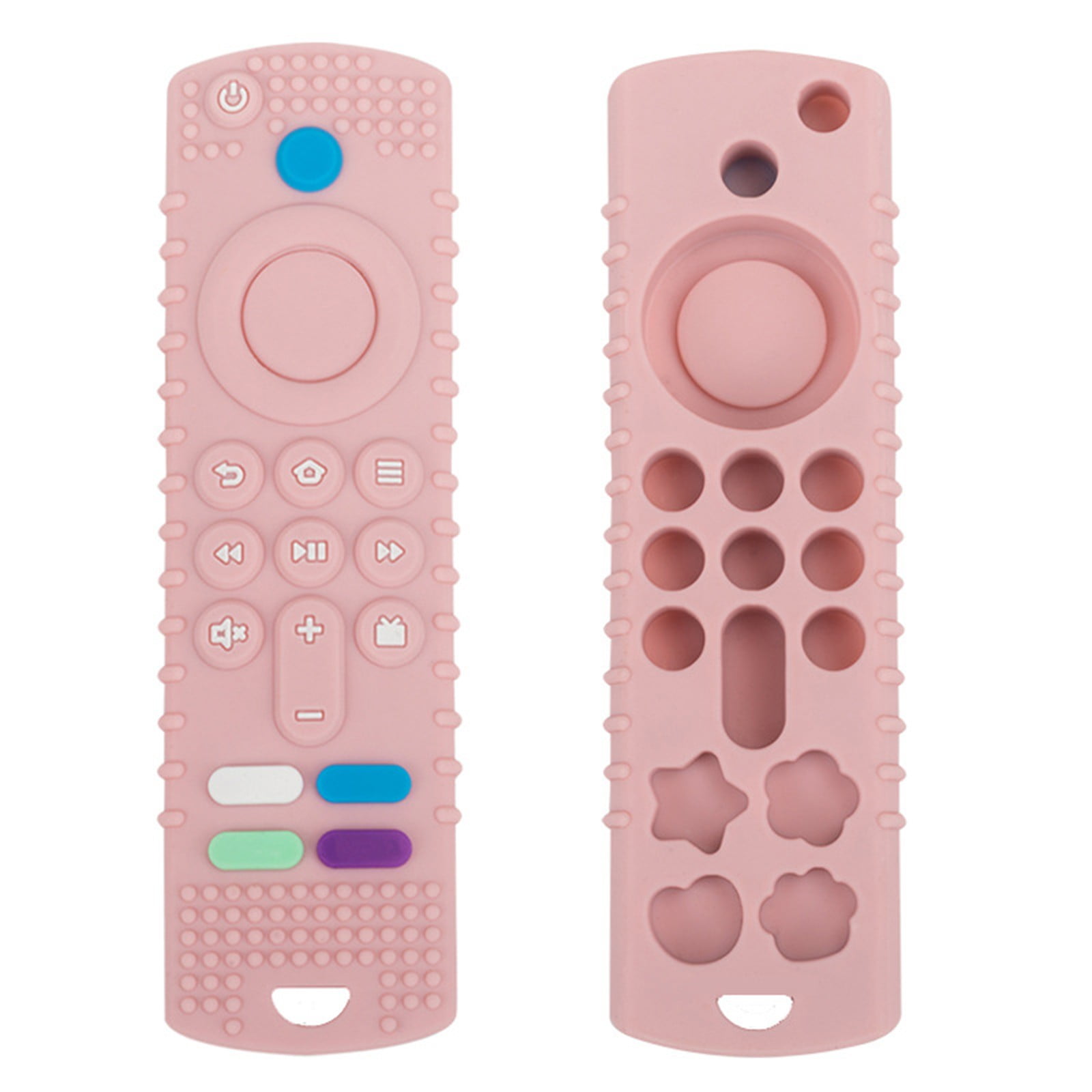 Giocattolo Telecomando TV Per Bambini Con Copertura Mordicchiatore In Silicone – Luci, Suoni, 3 Lingue – Giraffa – 6+ Mesi