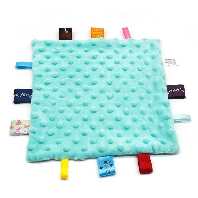 Baby Tags Security Blankets Baby Soothing Plush Blanket with Colorful
