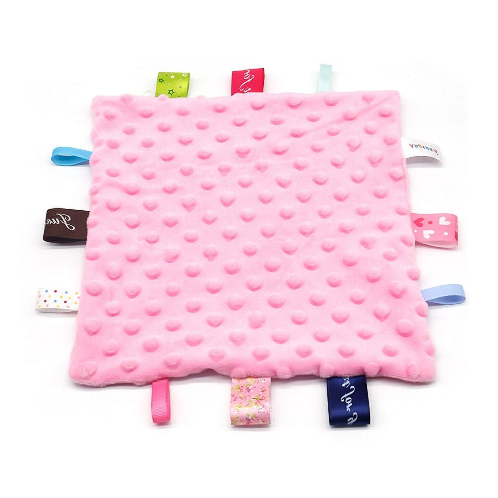 Baby Tags Security Blankets Baby Soothing Plush Blanket with Colorful